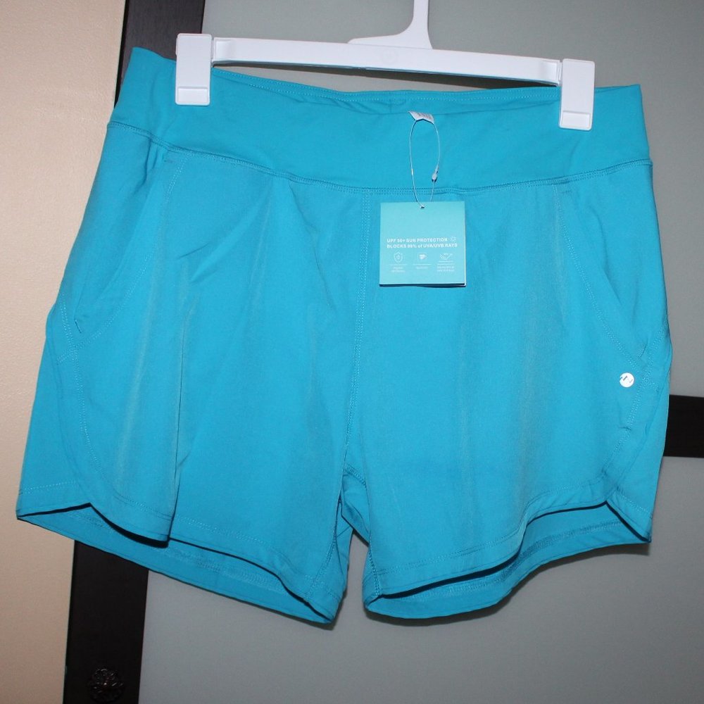 Willit UPF 50+ Sun Protection Lightweight Women's Running Shorts Blue Size 12